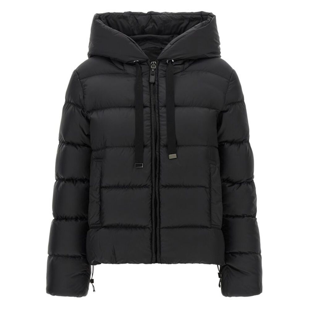 Max Mara Black Polyester Full-Length Women's Jacket